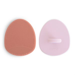 Mushie ​​Cradle Cap Brush-2 pack​ - ​Rose/Soft Lilac